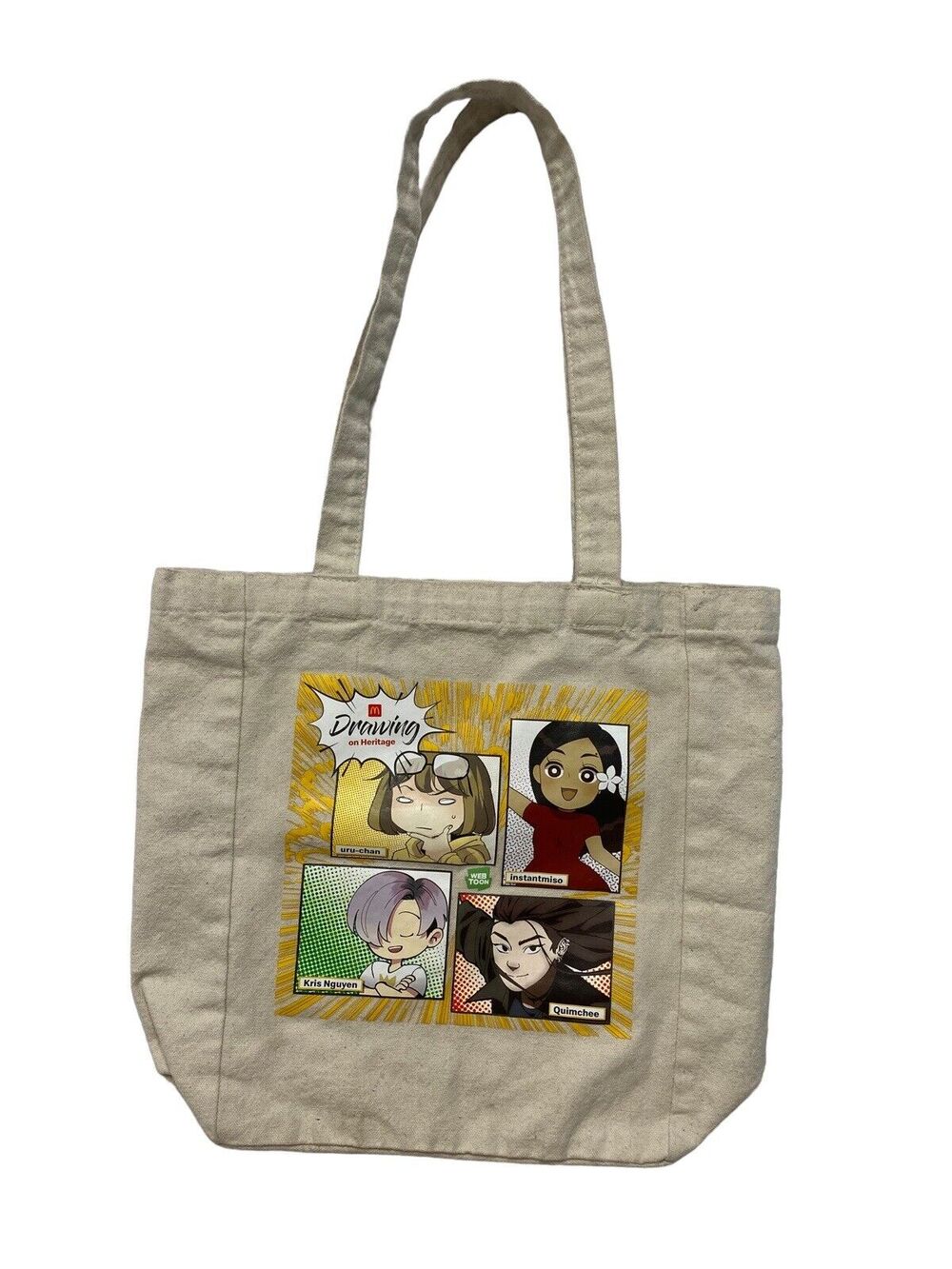 WEBTOON Canvas Bag Drawing on Heritage McDonalds uru-chan Quimchee Kris Nguyen